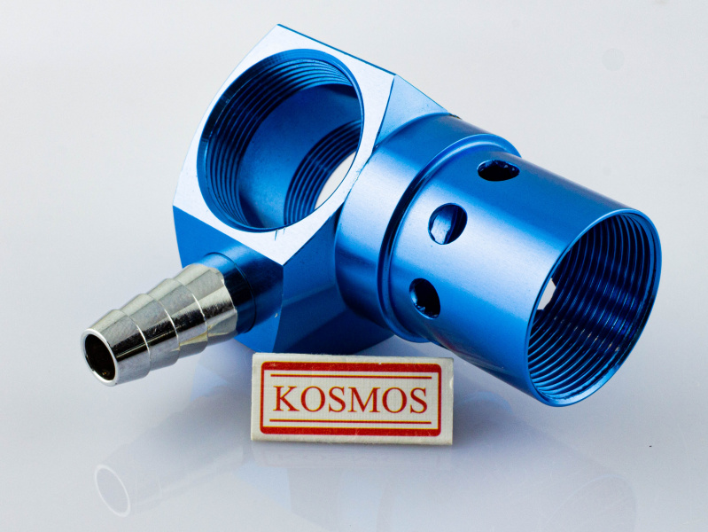 Aluminum Valve with Blue anodized and Brass with Chrome Plated